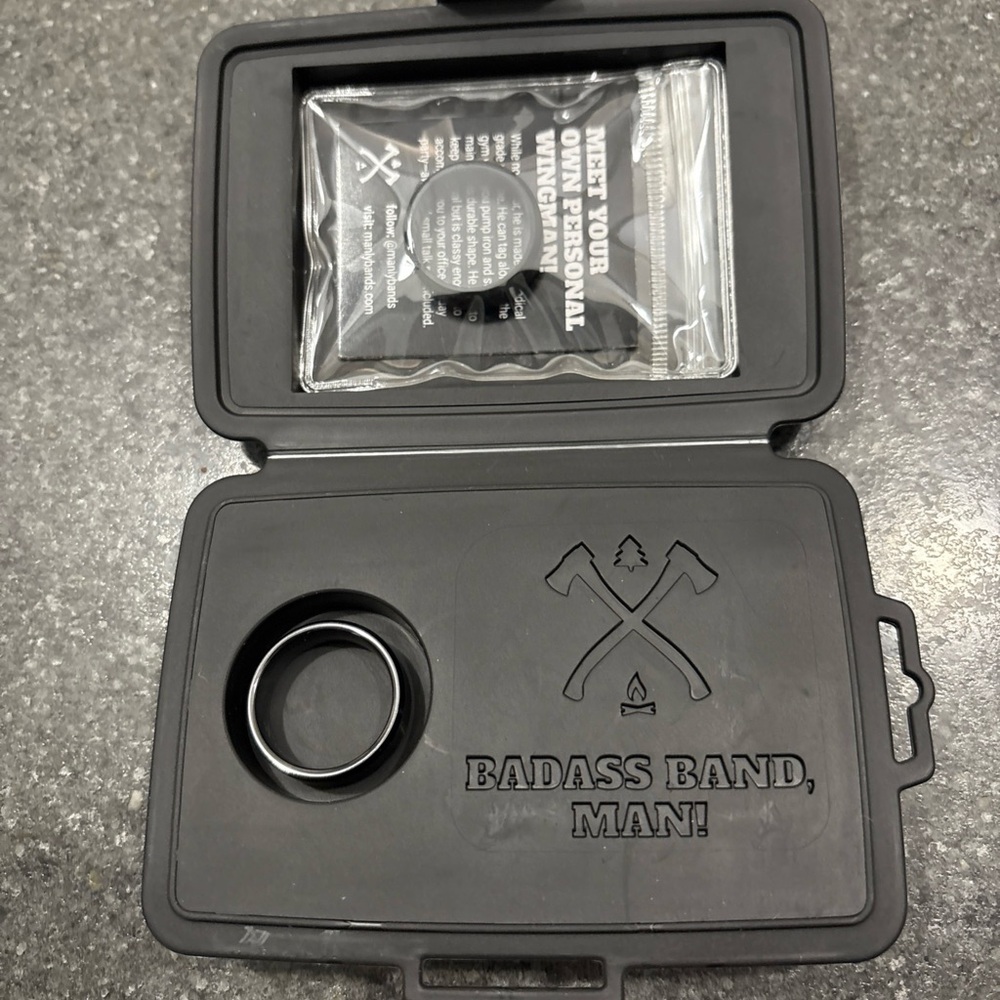 Sleek Black Ring by Badass Band